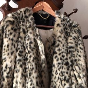 J. Crew Faux Fur Leopard Jacket